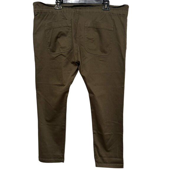 CURRENT ELLIOT Tabloid Pant NWT Paperbag Style Dark Army Green Size S NEW - Picture 6 of 11